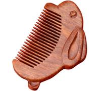 CALLARON Peine de Madera de Sándalo Natural en Día del Antiestático Portátil y para Cabello Largo y Rizado Adecuado para Hombres y Mujeres