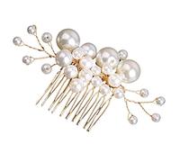 CALLARON peine de perlas peines para mujer brides dama de honor despedida de soltera poli fiesta peines de boda peines para el cabello para mujeres peine de boda peines del cabello aleación