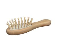 CALLARON Peine Masajeador De Madera Natural Con Cojín De Aire Antistático Cepillo Pequeño Portátil Para Cabelludo Alivia Estrés y Desenreda Para Mujeres
