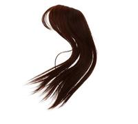 CALLARON Película De Reemplazo Castaño Oscuro Con Flequillo Diseño De Clip Ligeras Aspecto Natural Para Mujeres Con Cabello Fino Para Ocultar Calvas El Frente