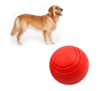 CALLARON Pelota Entrenamiento al para Juegos para Cachorros Aire Libre de Juguete Resistente de TPR, Fácil de Limpiar, Color Rojo, Paquete de 3 Piezas Perros Gatos