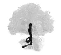 CALLARON Peluca Para Mujer y Hombre Accesorio De Disfraz De Juez Para Halloween Peluca Corta y Para Rol y Cosplay Para Disfraces De Pareja El Tribunal