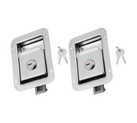 CALLARON Pestillo de Paleta para Remolque de Viaje en Acero Inoxidable con Diseño Empotrado y Fácil, Accesorio para Camiones y Vehículos Rv Plata