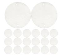 CALLARON Piezas de Conchas Naturales Redondas 5cm Doble Agujero, 100 Unidades para Bricolaje, Colgantes, Carillones de Viento y Accesorios de Joyería Diy, Color Claro, Material Náutico