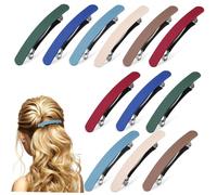 CALLARON Pinzas Pelo Francesas Mate 12 Unidades Tamaño Mediano Resorte para Mujer Sujeción Fuerte y Cómoda Uso Diario y Eventos Accesorios para Cabello Grueso