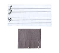 CALLARON Pizarra Magnética Pentagrama y Pegatinas de Notas Musicales, Tablero Educativo de Pvc para Enseñanza Musical Infantil, Imanes para Nevera y Aula Escolar, Material Didáctico Piano