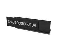 CALLARON Placa de Escritorio Portátil para Mediador Identificación Clara en Aleación de Estructura en Forma de L para Oficina y Mediación