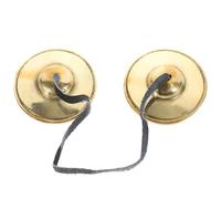 CALLARON Platillos de Choque Manual de Cobre Dorado para Meditación y Yoga, Instrumento Portátil y Fácil de Llevar para Amantes Música y Relajación