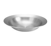 CALLARON Plato Breitrand - Cuenco de pasta de acero inoxidable, apto para lavavajillas, ensaladera y plato de fruta para el hogar/gastronomía, vajilla de metal 23 x 23 x 4,5 cm
