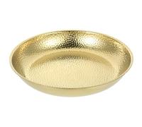 CALLARON Plato de Acero Inoxidable Martillado Dorado de 22 Cm, Resistente a Altas Temperaturas, Multifuncional para Mezclar Pasta y Reuniones Pequeñas