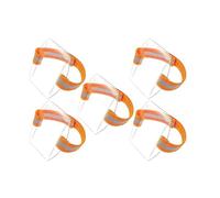 CALLARON Porta Credencial de Identificación Brazo Ajustable, Funda Transparente de Pvc y Poliéster, Soporte para Tarjetas de Seguridad 5 Piezas, Uso para Oficina y Personal de Trabajo