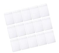 CALLARON Porta Credenciales de Pvc Transparente, Funda Vertical sin Cordón, 100 Unidades para Tarjetas de Identificación, Uso Profesional, Oficina y Viajes