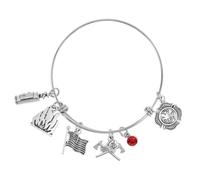 CALLARON Pulsera Con Temática De Fuego Regalo Para Papá Regalo Para Bombero Dije Para Hija De Bombero Para Esposa Joyería