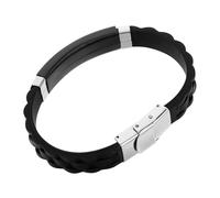 CALLARON Pulsera De Silicona Para Hombre Cierre De Inoxidable Pulsera Deportiva Minimalista Accesorio De Moda Para Danzar y Estilo Urbano