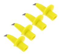CALLARON Puntas para Bastones de Trekking y Raquetas de Nieve 4 Piezas de Fibra de Carbono Amarillas, Fáciles de Llevar y Protectoras para Actividades al Aire Libre