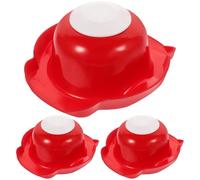 CALLARON Rallador Manual de Verduras 3 Piezas Protector de Dedos, Cortador de Frutas y Patatas Compacto, Cortadora Trituradora Segura para Cocina Doméstica, Color Rojo