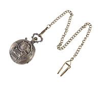 CALLARON Reloj de Bolsillo Vintage con Diseño de Locomotora Tapa Analógico Práctico y Durable Creativo para y Familiares Color Marrón