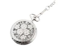 CALLARON Reloj De Bolsillo Vintage con Relieve Reloj De Cuarzo Clásico Diseño Único para Accesorio Colgante con Cadena