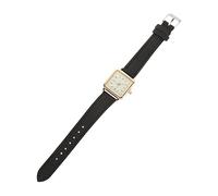 CALLARON Reloj de Pulsera para Mujer Números Cuadrados Luminosos y Ajuste | Correa de Imitación Cuero, Acero Inoxidable y Vidrio, Diseño Casual Negro, Ocasiones