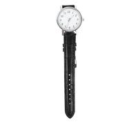 CALLARON Reloj Marea Mujer Analógico de Vidrio y Cuero Negro, Fácil de Ajustar y Práctico, Adecuado para Fiestas y Banquetes, Diseño Elegante para Mujer