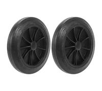 CALLARON Ruedas de Repuesto 2 Piezas Resistentes para Cubo de de Plástico Negro para Contenedores de de 100l y 120l, Uso Exterior Robusto