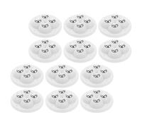 CALLARON Ruedas Giratorias Autoadhesivas para Muebles 12 Piezas Doble Rueda de Color Claro para Pequeños Electrodomésticos Poleas Móviles sin Taladro Uso en Oficina y Hogar