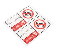 CALLARON Señal de Precaución Adhesiva 2 Piezas 10x5 Cm, Etiqueta Autoadhesiva No Firmar para Seguridad, Resistente y Visible para Talleres y Áreas Industriales