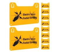 CALLARON Señales de Advertencia Eléctricas 10 Piezas 20x12,8 Cm Pvc Resistente Intemperie, Señal de Peligro de Cerca Eléctrica para Exteriores, Precaución Prohibido Escalar, Uso Industrial