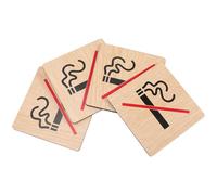 CALLARON Señales de No Fumar de Madera 4 Piezas, Rectangular, Duraderas y Resistentes al Agua, para Hoteles, Restaurantes y Oficinas, Señal Pública de Advertencia y Cumplimiento