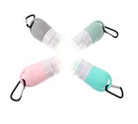 CALLARON Set De 4 Botellas De Silicona Para Cosméticos 38 Ml Agujero Colgante, Dispensadores Portátiles Para Maquillaje De Viaje, Lociones, Geles y Cuidados Personales