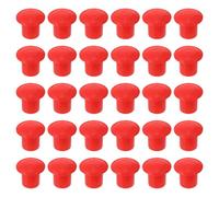 CALLARON Setas Protectoras Plásticas para Varillas de Acero, 30 Tapas Rojas de 35 MM, Accesorio de Seguridad para Obras y Refuerzos Metálicos