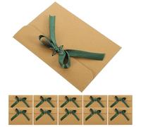 CALLARON Sobres Kraft Vintage para Tarjetas de Felicitación, Paquete de 50 Unidades Lazo Verde Oscuro, Papel Kraft Resistente, Tamaño Pequeño para Invitaciones y Embalaje Decorativo