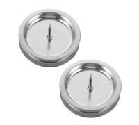 CALLARON Soporte Redonda para de Acero Diseño Moxa Inoxidable Varillas de Desmontable y Bandeja Base para Quemar Moxa 2piezas Adecuado para Terapia Alternativa