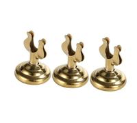 CALLARON Soportes para Números de Mesa Mini en Forma de U, 3 Unidades, Metal Dorado Pequeño, Porta Menú y Tarjetero para Decoración de Bodas, Hogar y Eventos, Clip para Notas y Buffet