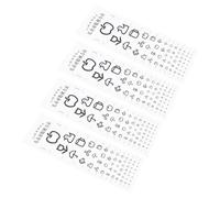 CALLARON Tabla Optométrica para 4 Piezas Pvc Duradero Estándar para Examen Visual Doméstico Escolar Clínica Gráficos de Prueba Visual Colgantes para Evaluar Agudeza