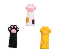 CALLARON Tapa De Pinzas De Silicona Para Cutículas 6 Piezas Tamaño Diseño Huella De Gato Colores, y Protección Anticaída Para Uso Manicura y Pedicura