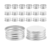 CALLARON Tapas de Aluminio a Prueba de Fugas de 24 Mm para Botellas de Vidrio, 50 Unidades, Diseño Roscado Transparente, Compatibles con Envases Líquidos y Recipientes de Cocina para Uso