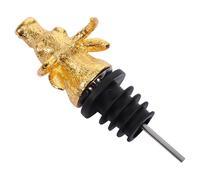 CALLARON Tapón Vertedor de Vino Forma de Cabeza de Animal Aireador de Vino de Aleación de Zinc Dorado Compatible Botellas Estándar Dispensador Creativo Licor y Whisky Adecuado para Fiestas