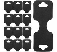 CALLARON Tarjetas de Exhibición de Joyería para Collares y Pulseras, 100 Piezas, Cartulina Kraft Negra, Doblables, para Embalaje y Presentación en Artesanía y Manualidades