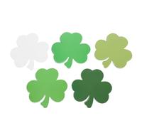 CALLARON Tarjetas de Papel Fácil de Usar 50 Piezas con Forma de Trébol para Día de San Patricio, Papel Adhesivo para Manualidades y Decoración en Aulas Escolares