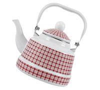 CALLARON Tetera Esmaltada de 1.7l con Diseño Fácil de Limpiar y Fondo Plano, Hervidor de Agua para Cocina y Preparación de Leche Caliente