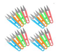 CALLARON Tijeras de Costura Paquete de 24 Piezas Mango de Plástico en Forma de U Corte y Diseño Ergonómico Color Aleatorio para Modistas y Recortes