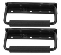 CALLARON Tirador de Caja Resorte 125Mm Negro, Mango Metálico de Hierro para Gabinetes y Cajas de Herramientas, Asa Plegable para Uso Doméstico y Profesional, 2 Unidades