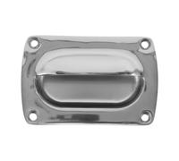 CALLARON Tirador de Escotilla Marina, Manija de Tiro Tapa Escotilla, Acero Inoxidable, Rectangular, Plata, para Cajones y Suelo, Dentro del Barco y Yate