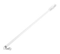 CALLARON Varilla de Manija para Cortinas de Aleación de Aluminio de 50 Cm, Resistente y Fácil de Deslizar, Barra para Cortinas Hogar Color Blanco
