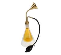 CALLARON Vial Aromático de Vidrio Doble Pared con Bomba Manual de Latón para Esencias y Café Difusor de Aromaterapia para Muestras de Fragancias Dispositivo Elegante para Spa y Decoración