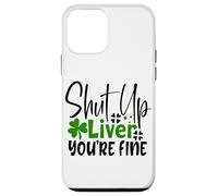 Cállate el hígado Estás Bien, trébol irlandés del día de San Patricio Carcasa para iPhone 12 Mini