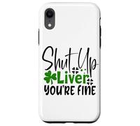 Cállate el hígado Estás Bien, trébol irlandés del día de San Patricio Carcasa para iPhone XR