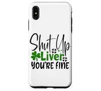 Cállate el hígado Estás Bien, trébol irlandés del día de San Patricio Carcasa para iPhone XS MAX