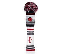 Callaway 5520011, Cubierta Con Pom Para Cabeza Unisex Adulto, Bianco/nero/carbone/rosso, Talla Única